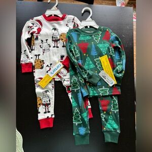 2 pair unisex Christmas pajamas- 2T